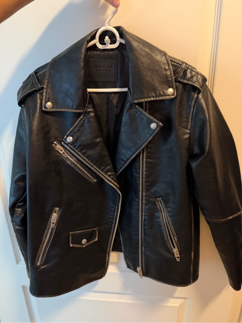 BLANK NYC Oversized Leather Jacket Moto